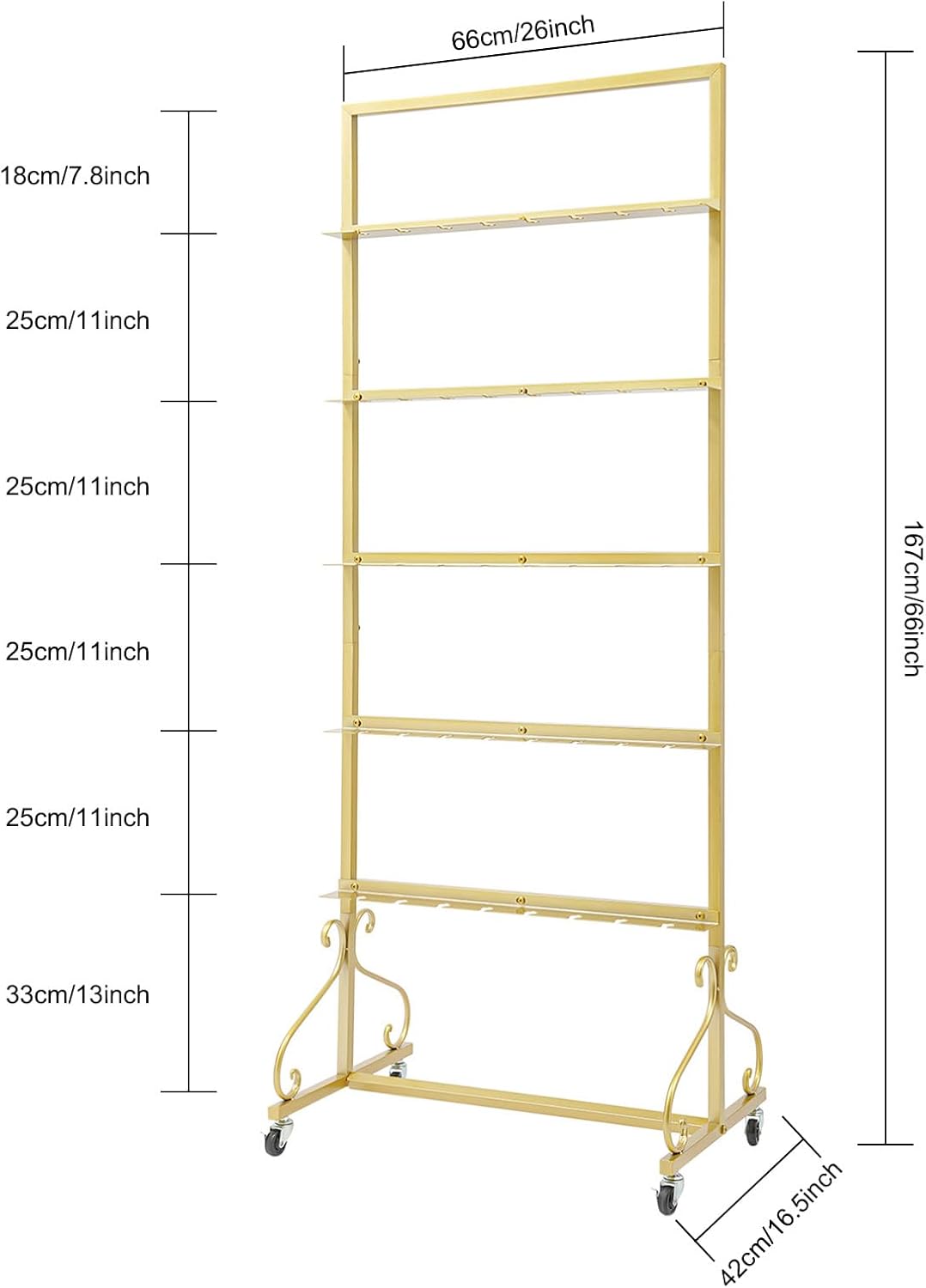 40 Slots Champagne Holder Stand for Party, Wine Glass Display Wall Holder, Stable Wine Glass Stemware Rack for Bar, Wedding, Party (Gold)