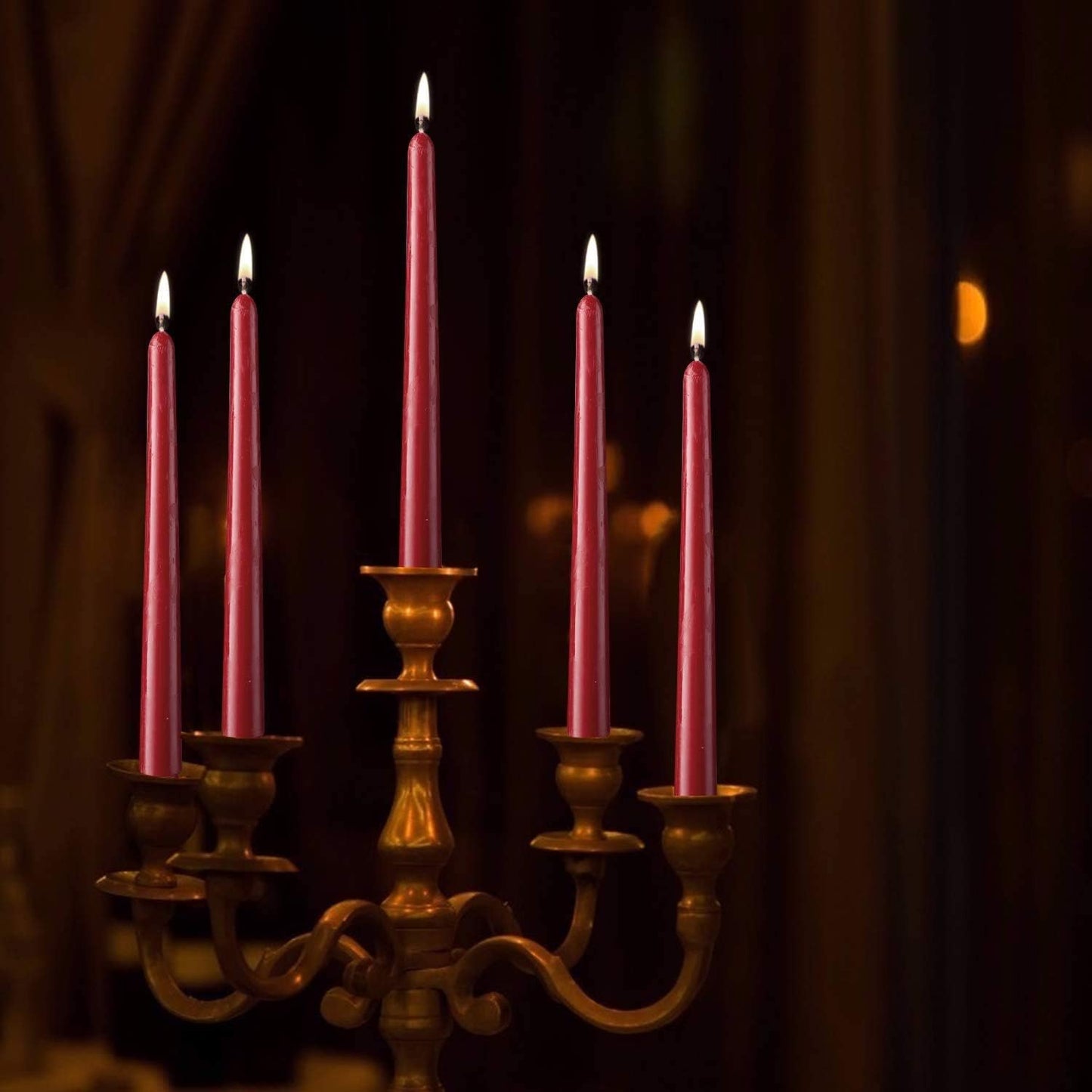 14 Pack Burgundy Taper Candles, 12 Inch Unscented Candles for Table & Home Decor