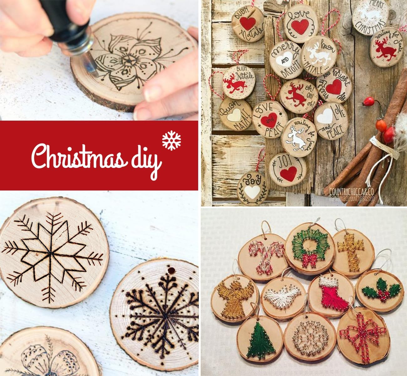 30 Pcs Wooden Discs for Crafts,3.1''-3.5'' Wood Circles for Crafts, Wood Slices for Painting DIY Christmas Ornaments Party Wall Home Wedding Decor