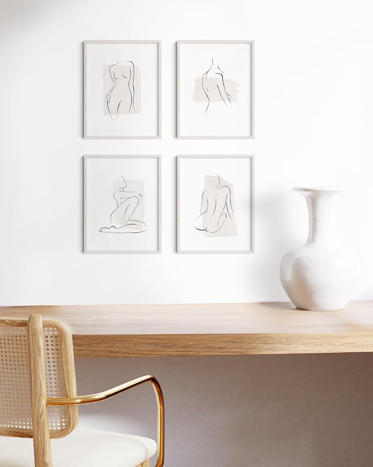 Haus and Hues 8.5x11 White Oak Wood Picture Frames Set of 15 - Premium Bulk Picture Frames 8.5x11 Bundle - Elegant Gallery Wall Frame Set for Posters, Art Display - Ideal for Wall Decor in Home &