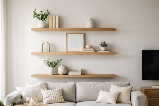 Why Floating Shelves Work Well in Living Rooms