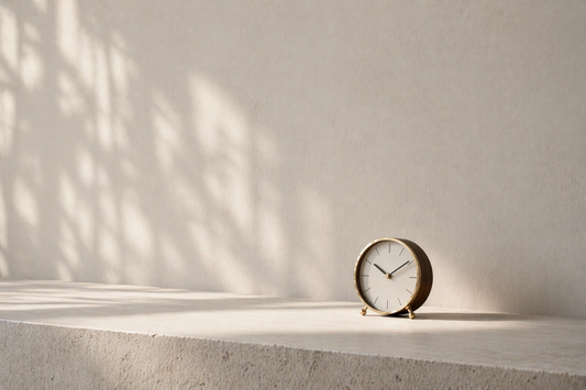 Minimal setup with a single object placed with clear spatial intention.
