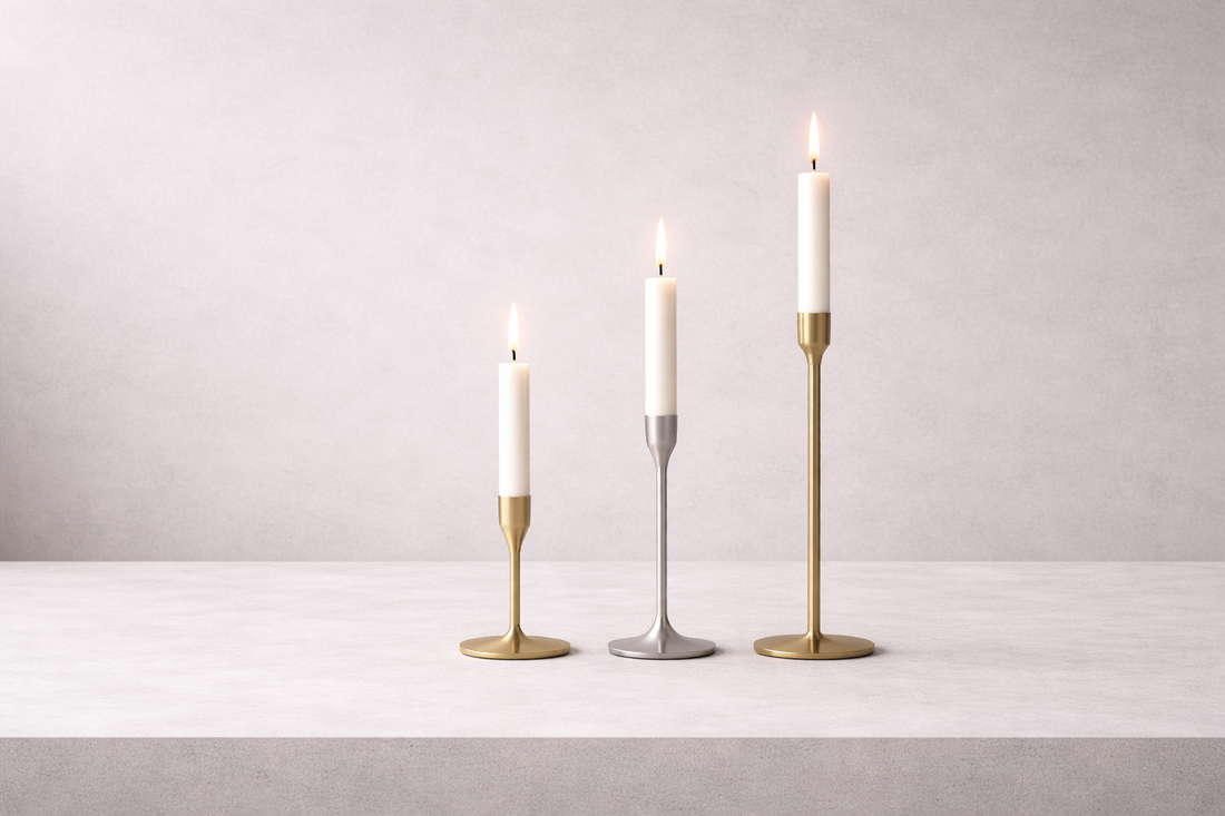 Modern candle setup for calm and balanced interiors