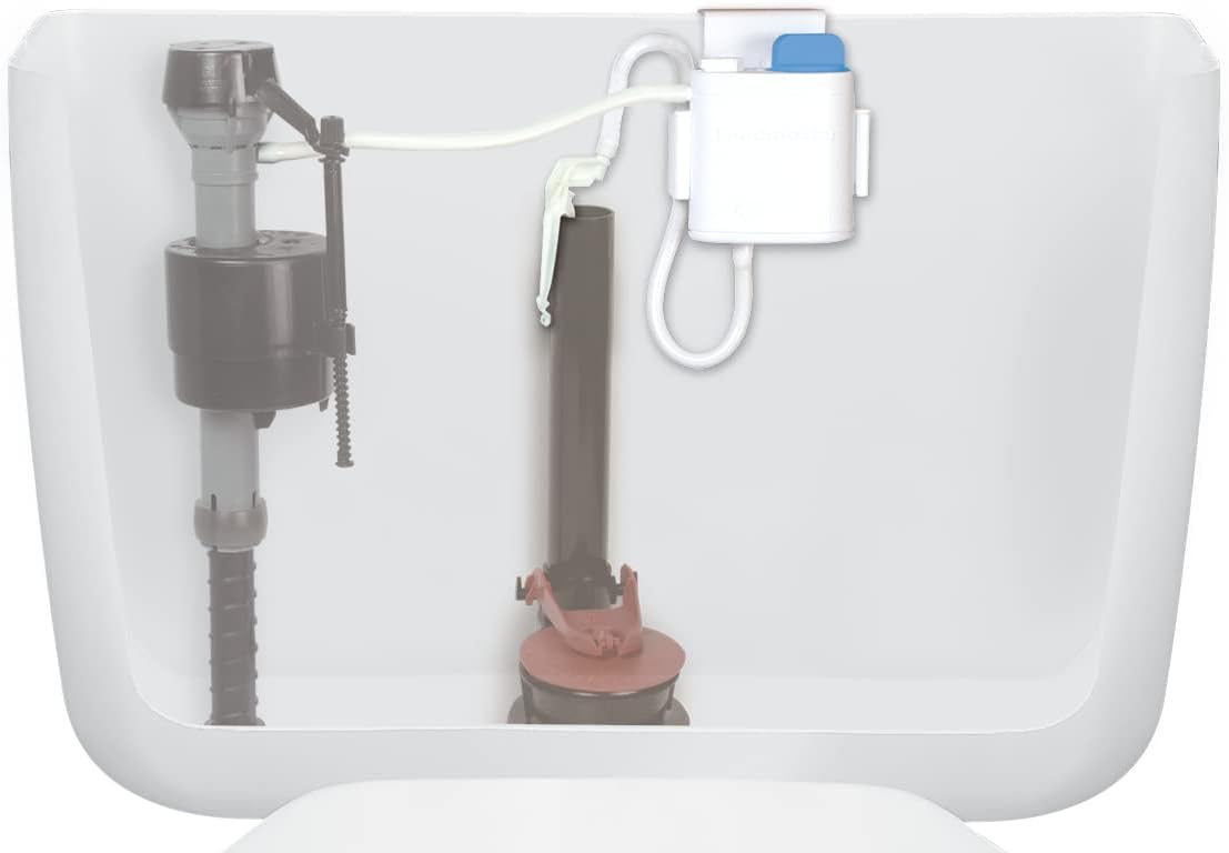 Fluidmaster 8100 Flush 'n Sparkle Automatic Toilet Bowl Cleaning System with Blue Cartridge, Upgraded Version