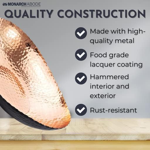 Hand Hammered Decorative Bowl for Home Decor, 12.75-Inch Black and Nickel Plated – Key Bowl for Entryway Table, Catch All, Decorative Fruit Basin, Key Holder, Bowls for Home Decor