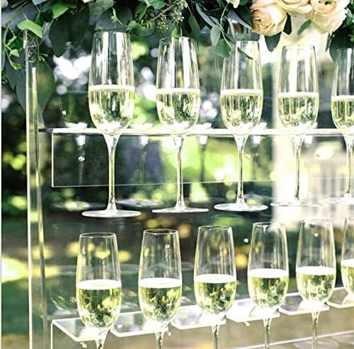 WANLIAN Wine Glass Holder - Wall Mounted Acrylic, Pack of 2 - Reception Party & Kitchen Tableware Storage Rack