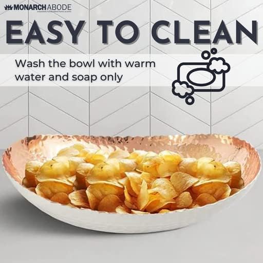 Hand Hammered Decorative Bowl for Home Decor, 12.75-Inch Black and Nickel Plated – Key Bowl for Entryway Table, Catch All, Decorative Fruit Basin, Key Holder, Bowls for Home Decor