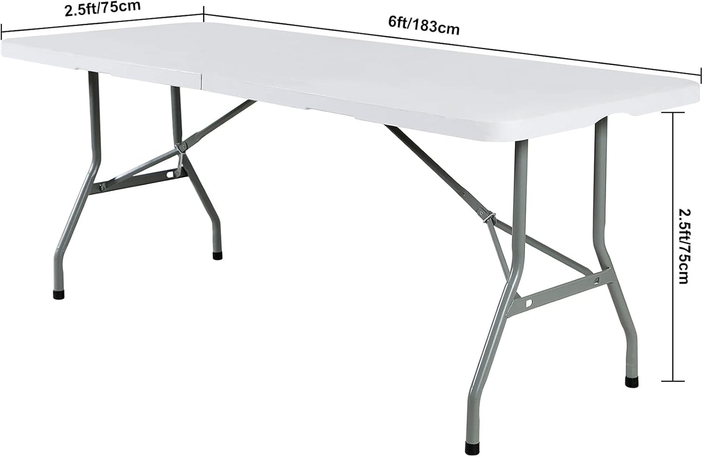 2Pack Spandex Waterproof Table Covers 6ft，Spandex 6ft Waterproof Table Cover for Party,Wedding, Banquet, and Events(Ivory)