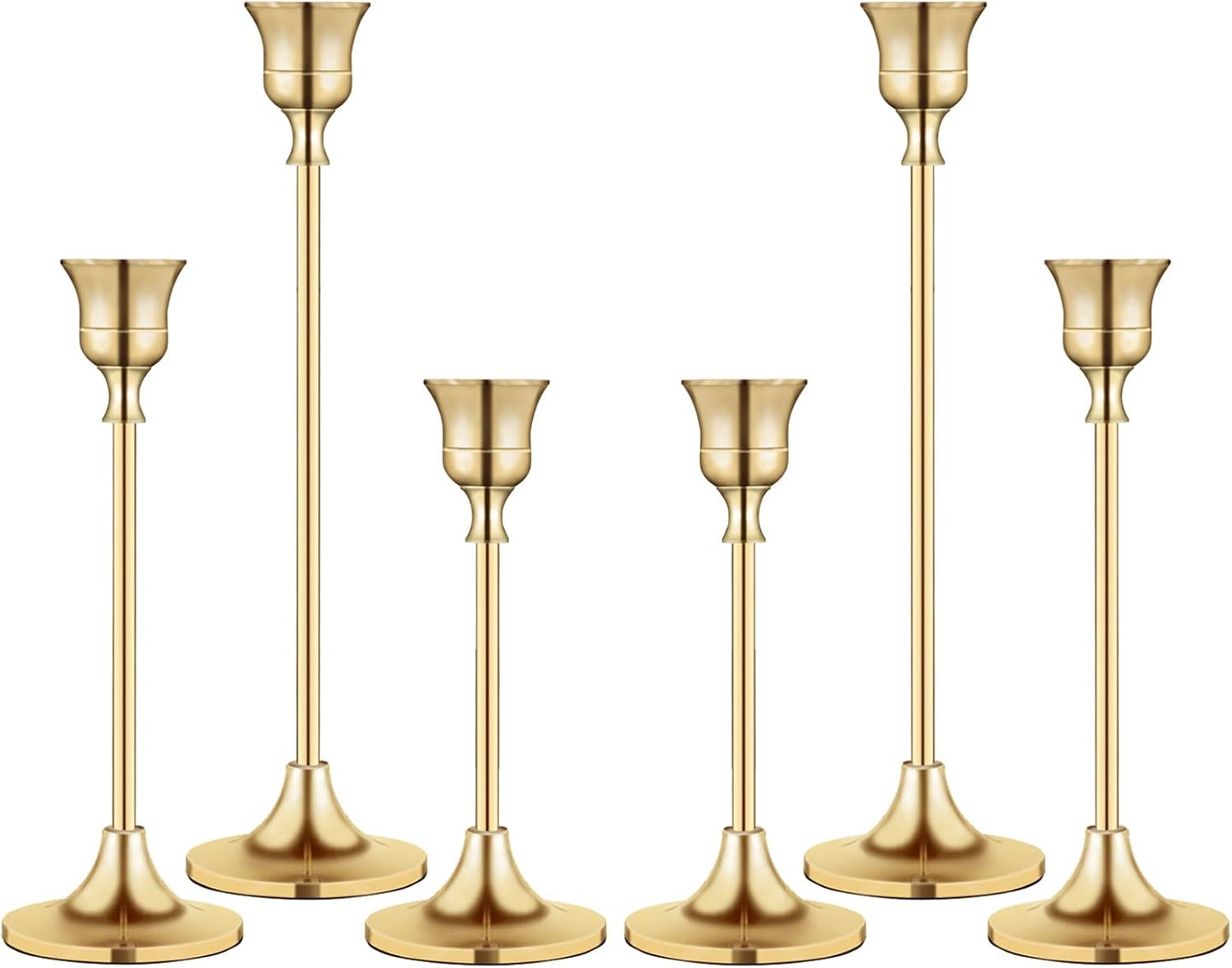 Taper Candle Holder for Candlesticks Gold Brass Vintage Candle Stick Candle Holders Candelabra Candle Holder for Fireplace Party Dining Home