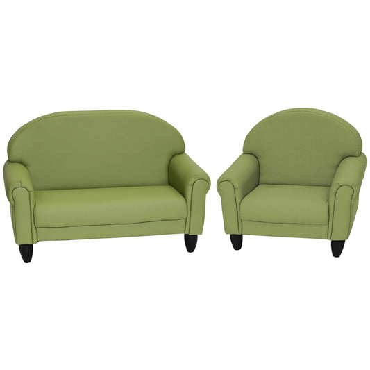 Children's Factory As We Grow Chair and Couch, Flexible Seating for Daycare or Preschool, Kids Reading Couch, Playroom Furniture, Sage