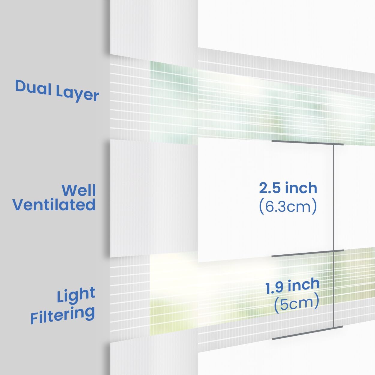 Foiresoft Standard Custom Zebra Roller Blinds for Windows [W10–105 x H10–115 Inch, Green, Basic], Light Filtering Dual Layer Shades for Bedroom, Living Room, Office, 13 Colors