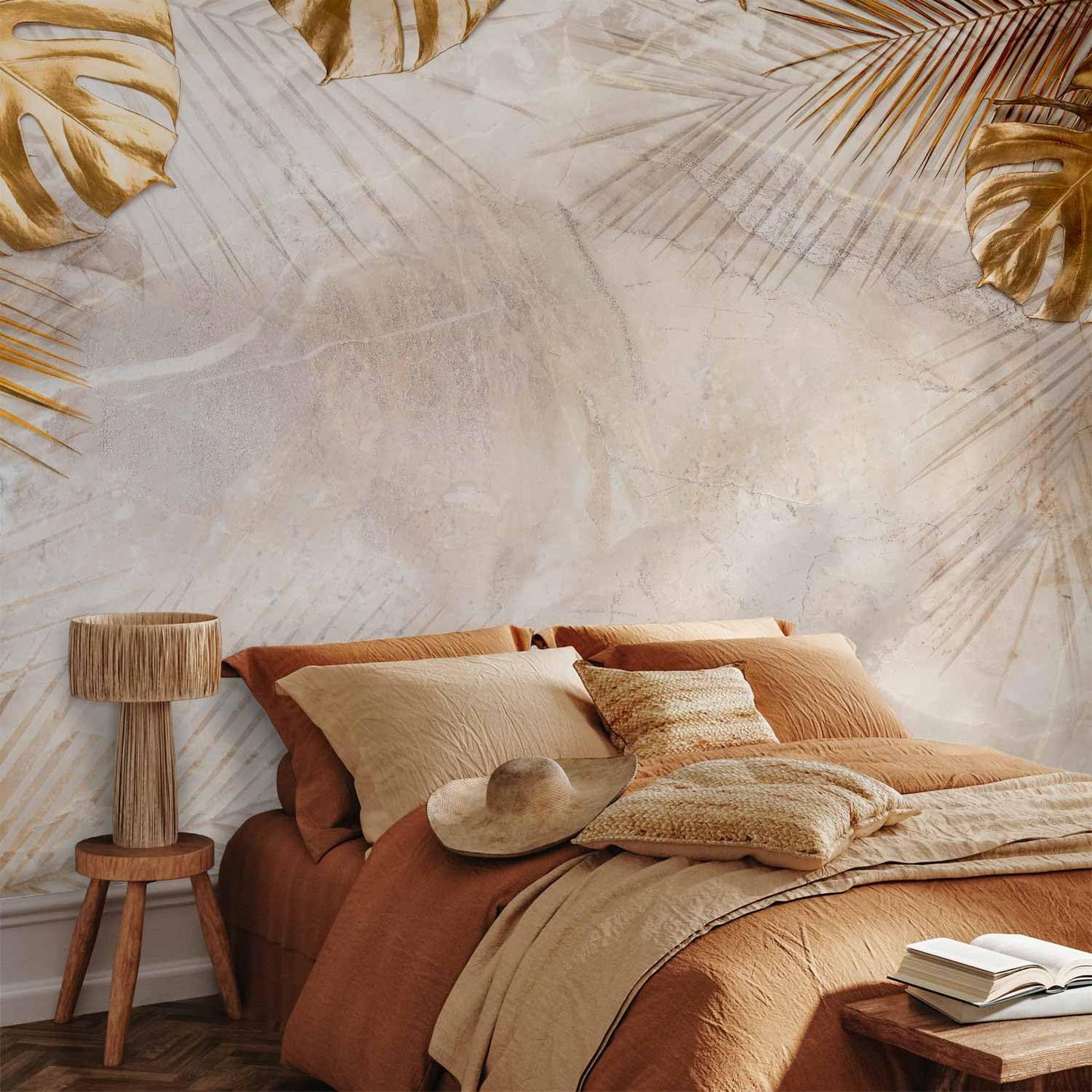 artgeist Premium Wall Mural Tropical Leaves 98x69 in - Non-Woven Wallpaper Fleece Wall Decor Photo Print Picture Image Design Monstera Palm Green Leaves b-C-0788-a-a