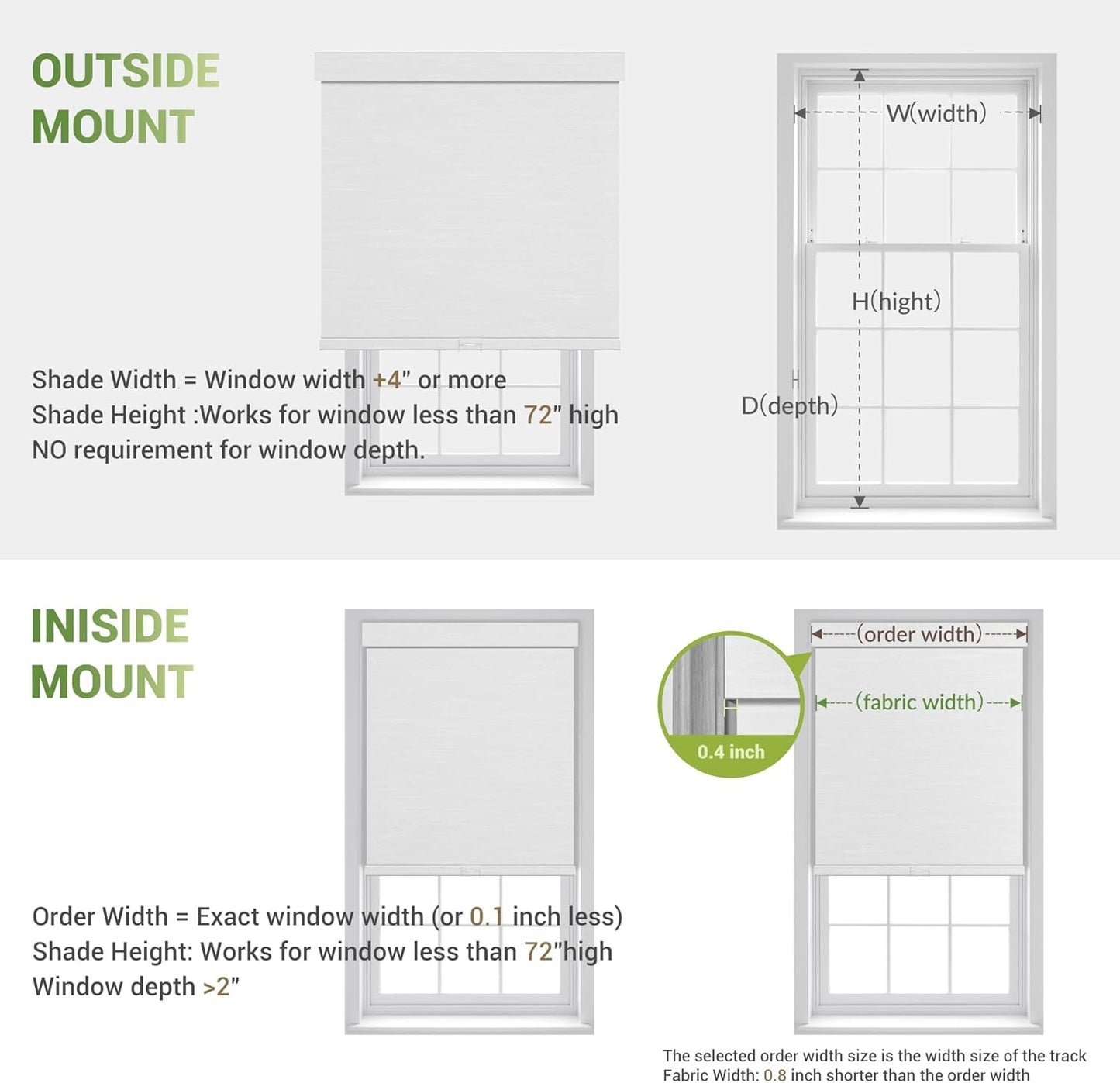 Blackout Roller Shades for Indoor Windows, Cordless Jacquard Fabric-Matched Roller Blinds, Easy to Install Privacy UV Protection Roll Up Blinds for Home Office, Grey, 27" W x 72" H