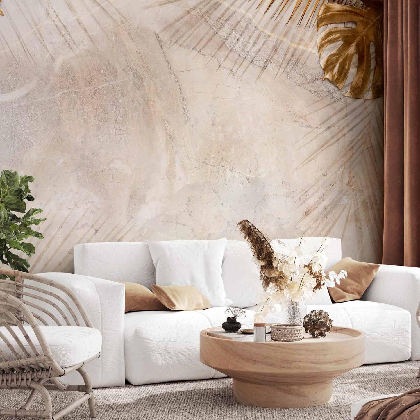 artgeist Wall Mural Tropical Leaves 135x101 in - XXL Peel and Stick Self-Adhesive Wallpaper Removable Large Sticker Foil Wall Decor Print Picture Image Design Monstera Palm Green Leaves b-C-0788-a-a