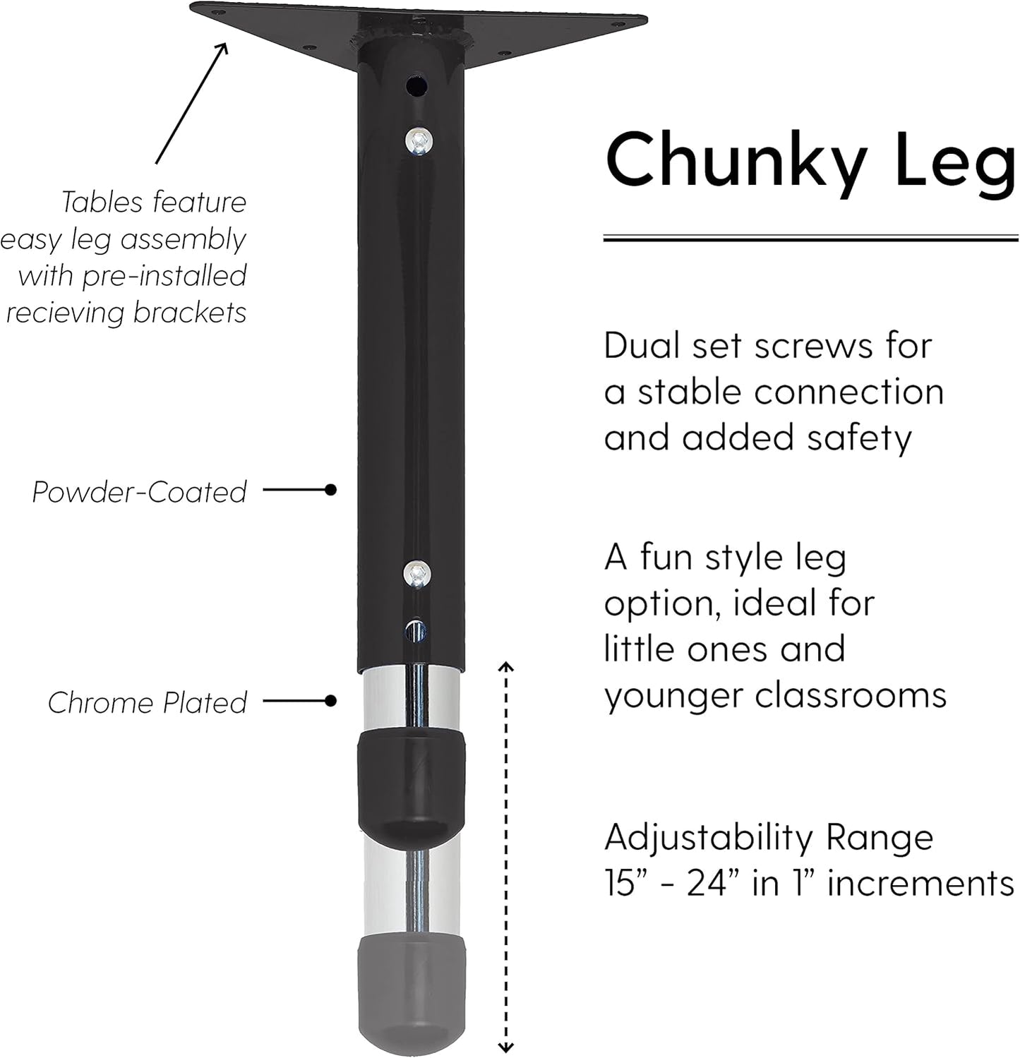 FDP Rectangle Activity School and Classroom Kids Table (36 x 72 inch), Toddler Legs, Adjustable Height 15-24 inches - Maple Top and Maple Edge