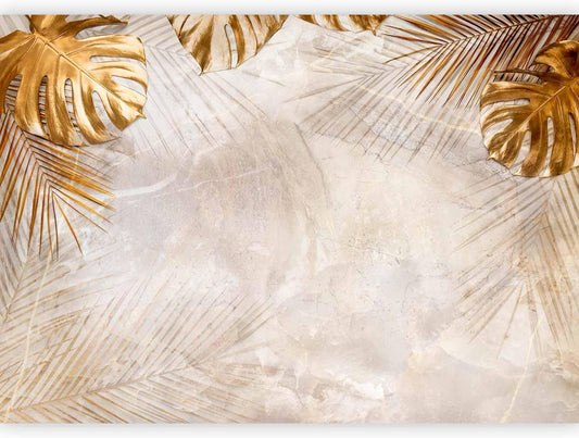 artgeist Premium Wall Mural Tropical Leaves 98x69 in - Non-Woven Wallpaper Fleece Wall Decor Photo Print Picture Image Design Monstera Palm Green Leaves b-C-0788-a-a