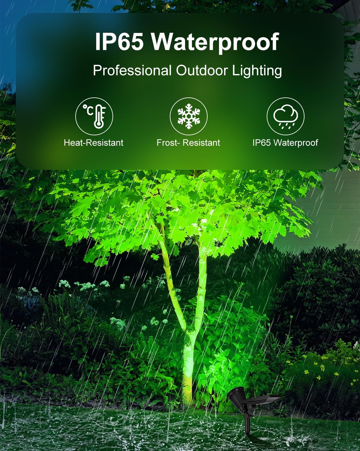 2 Pack Color Changing Solar Spotlights Outdoor for Halloween Decorations, Skeletons, Tombstones, Pumpkin, Waterproof Solar Landscape Spot Lights Uplighting for Outside House, Yard, Garden, Pathway
