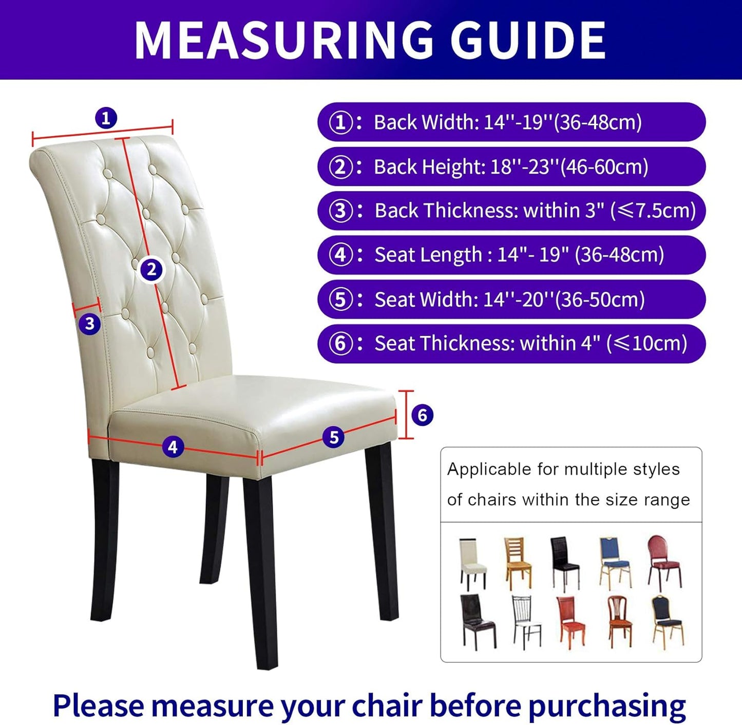 Howhic Stretch Chair Covers for Dining Room Set of 4, Removable Washable Dining Room Chair Covers, Dining Chair Slipcovers Seat Protector, Great Home Decor and Banquet Upholstery (Gold, 4 Pack)