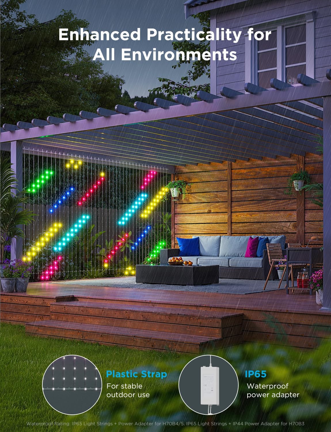 Govee Curtain Lights 2, Smart LED Curtain Light with DIY GIF AIGC, 1560 LEDs, RGBIC Color Changing Holiday Lights for Bedroom Window New Year Dynamic Decor, Outdoor IP65 Waterproof, 14.8×6.6ft
