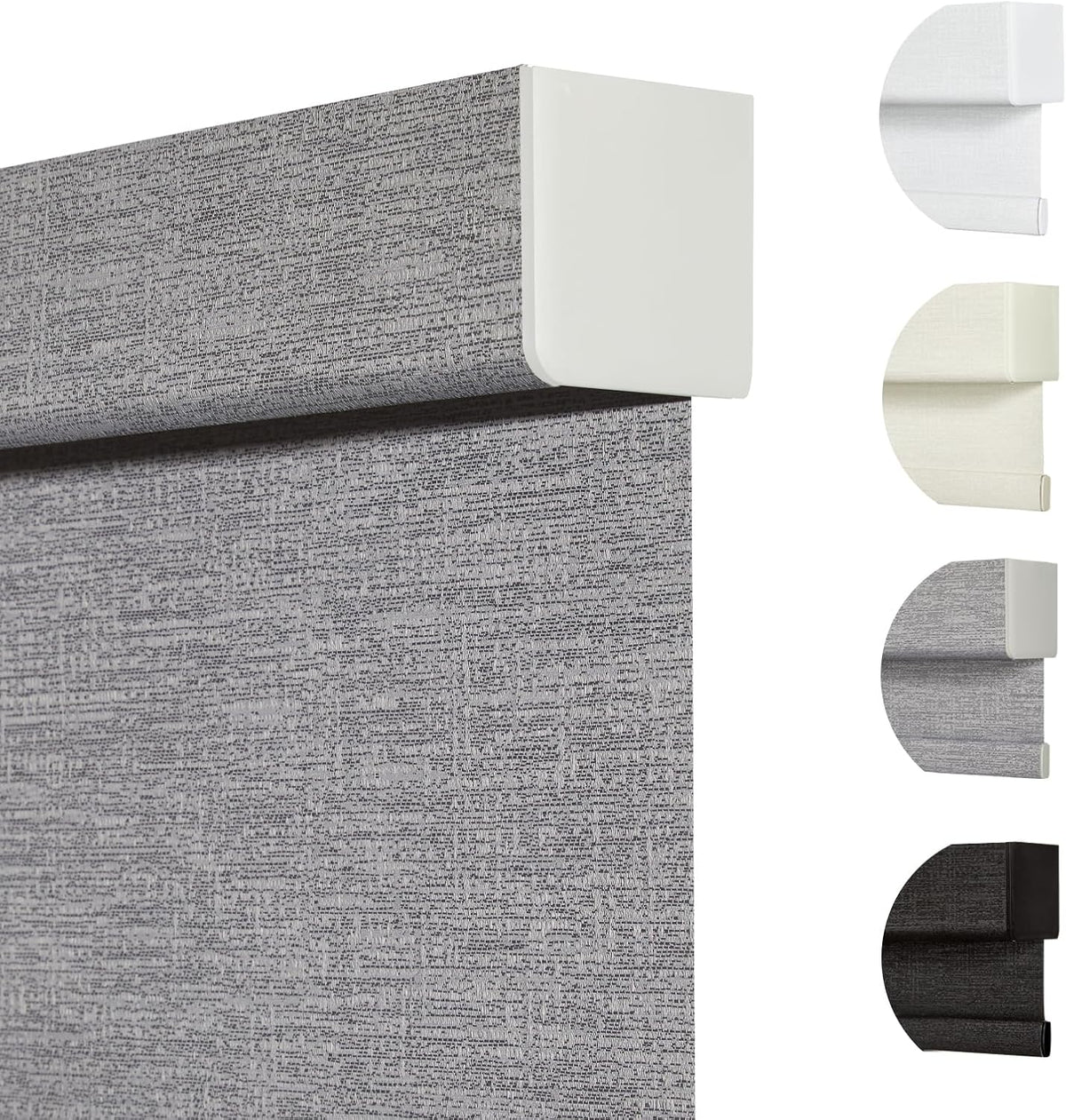 Persilux Blackout Roller Shades for Indoor Windows with Upgraded Cassette, Cordless Shades Window Blinds Pull Down for Doors, Easy to Install for Office/Living Room/Bedroom, Grey(20" W x 72" H)