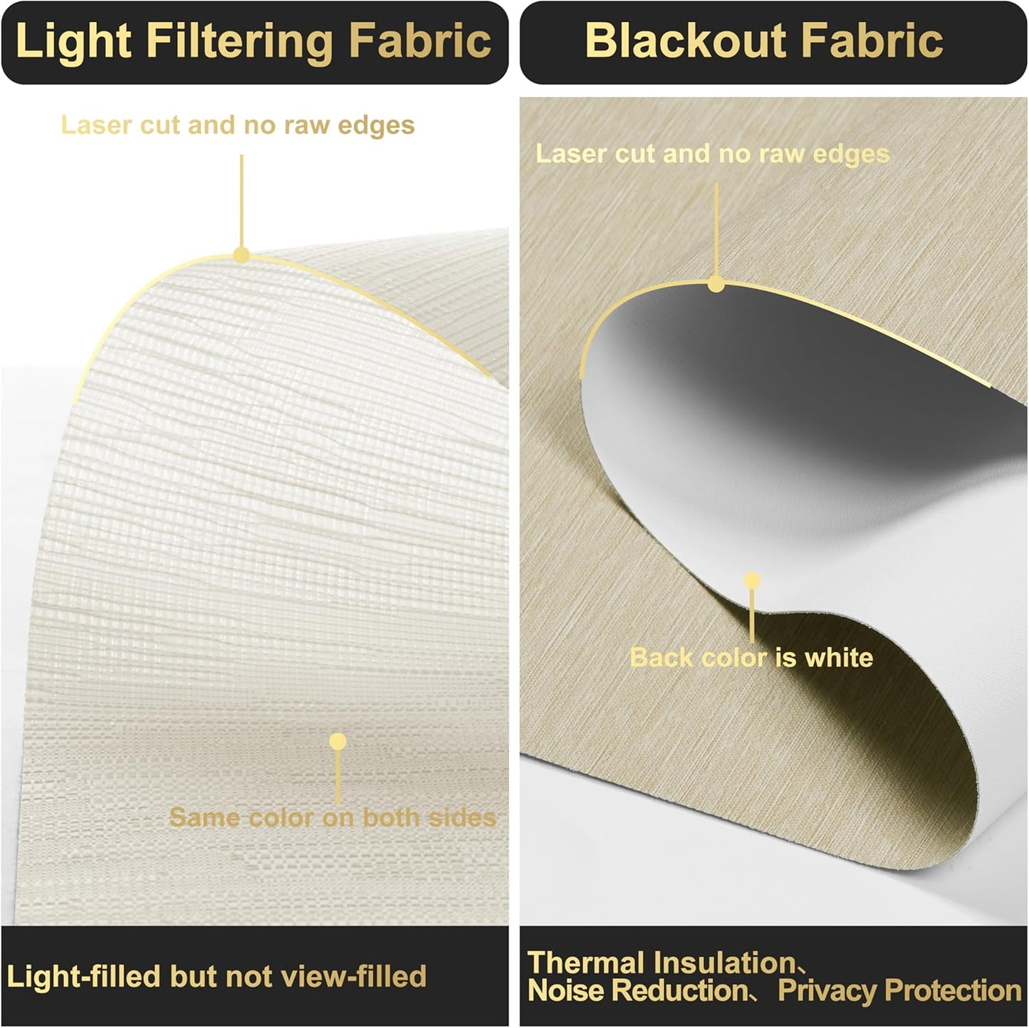 BERISSA Cordless Dual Roller Shades with Cassette Valance, Blackout and Light Filtering - Day and Night Roller Shades for Home Office Door. Striped Jacquard Beige. 32 W x 56" H