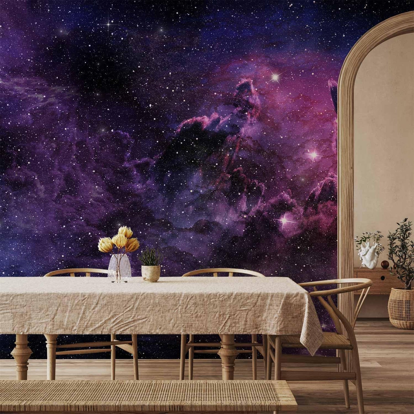 artgeist Wall Mural Cosmos Galaxy 116x83 in - Peel and Stick Self-Adhesive Wallpaper Removable Large Sticker Foil Wall Decor Print Picture Image Design a-C-0022-a-a