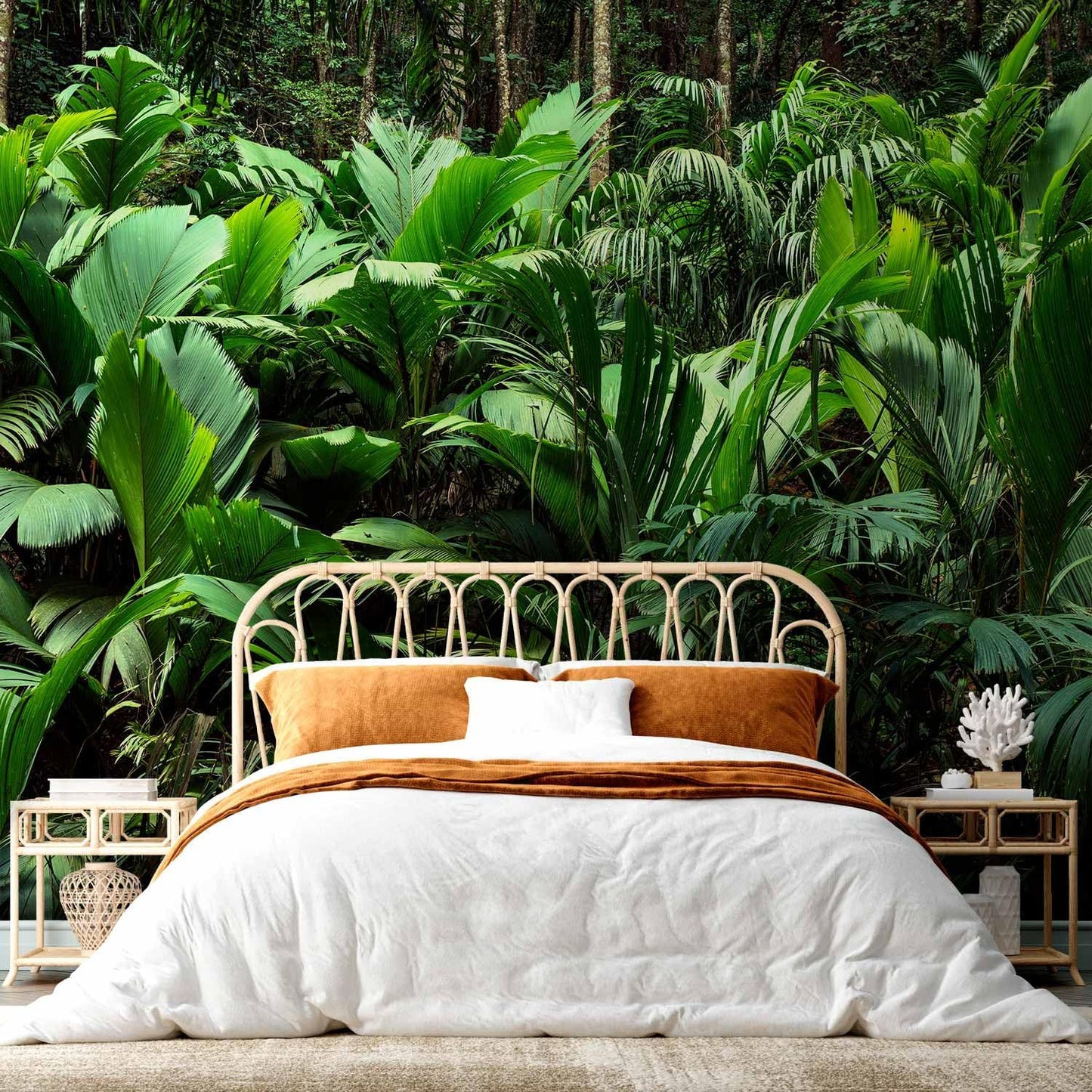 artgeist Wall Mural Nature 135x101 in - XXL Peel and Stick Self-Adhesive Wallpaper Removable Large Sticker Foil Wall Decor Print Picture Image Design Botanical Plants Jungle Leaves b-B-0594-a-a