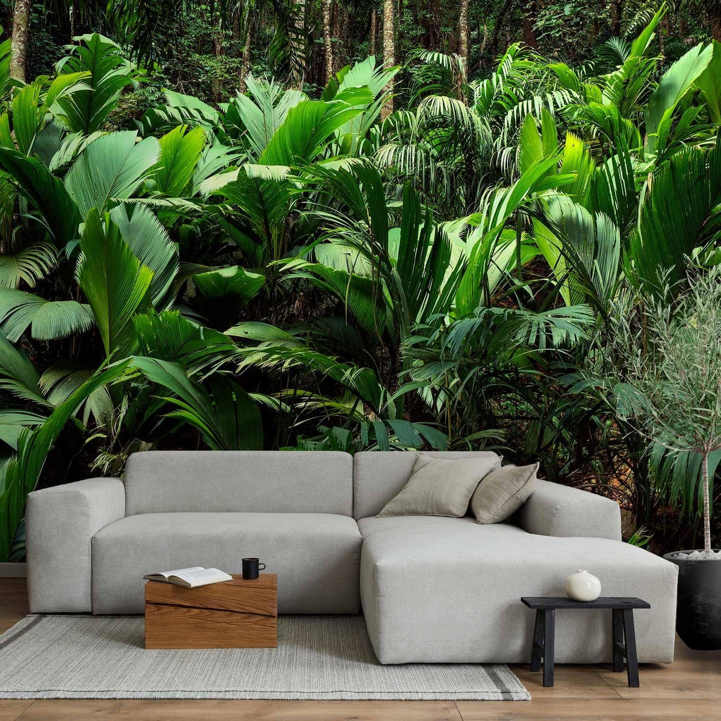 artgeist Premium Wall Mural Nature 98x69 in - XXL Non-Woven Wallpaper Fleece Wall Decor Photo Print Picture Image Design Botanical Plants Jungle Leaves b-B-0594-a-a