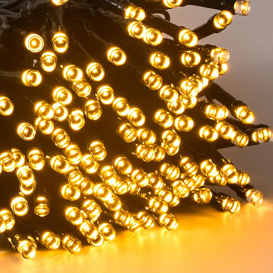 300 LEDs Warm White Christmas Lights 100ft Outdoor Indoor,Plug in Christmas Tree Lights,Green Wire LED String Lights for Home Decor Holiday Party Wedding