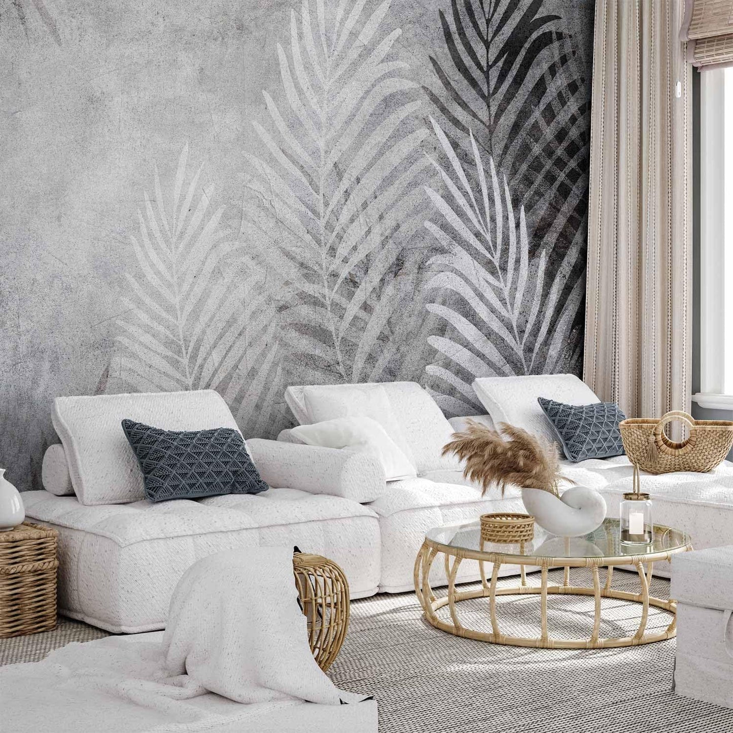 artgeist Premium Wall Mural Leaves 177x124 in - XXL Non-Woven Wallpaper Fleece Wall Decor Photo Print Picture Image Design Palm Abstract Nature Botanical b-C-0855-a-a
