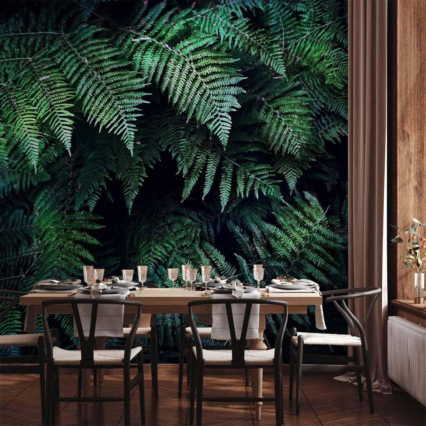 artgeist Premium Wall Mural 3D Effect 98x69 in - XXL Non-Woven Wallpaper Fleece Wall Decor Photo Print Picture Image Design Home Tropical Leaves b-C-0564-a-a
