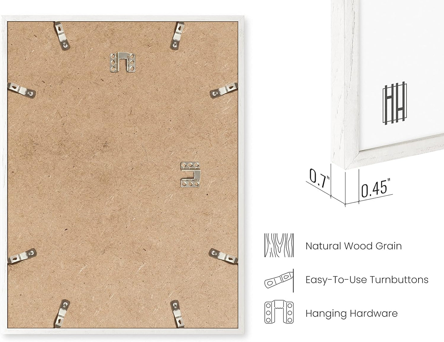 Haus and Hues 16x20 White Oak Wood Picture Frames Set of 25 - Premium Bulk Picture Frames 16x20 Bundle - Elegant Gallery Wall Frame Set for Posters, Art Display - Ideal for Wall Decor in Home & Office