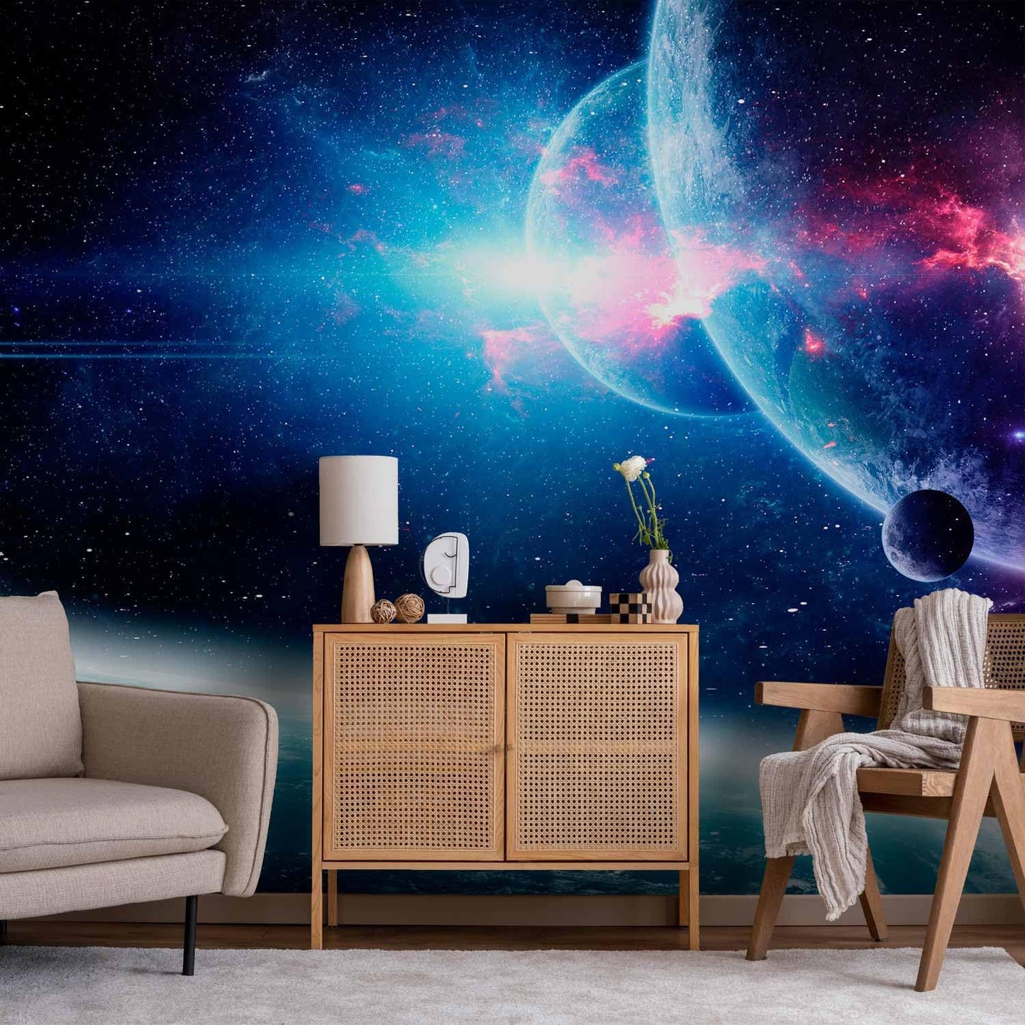 artgeist Premium Wall Mural Cosmos Galaxy 138x101 in - Non-Woven Wallpaper Fleece Wall Decor Photo Print Picture Image Design Stars Solar System Universe Space b-C-10047-a-a