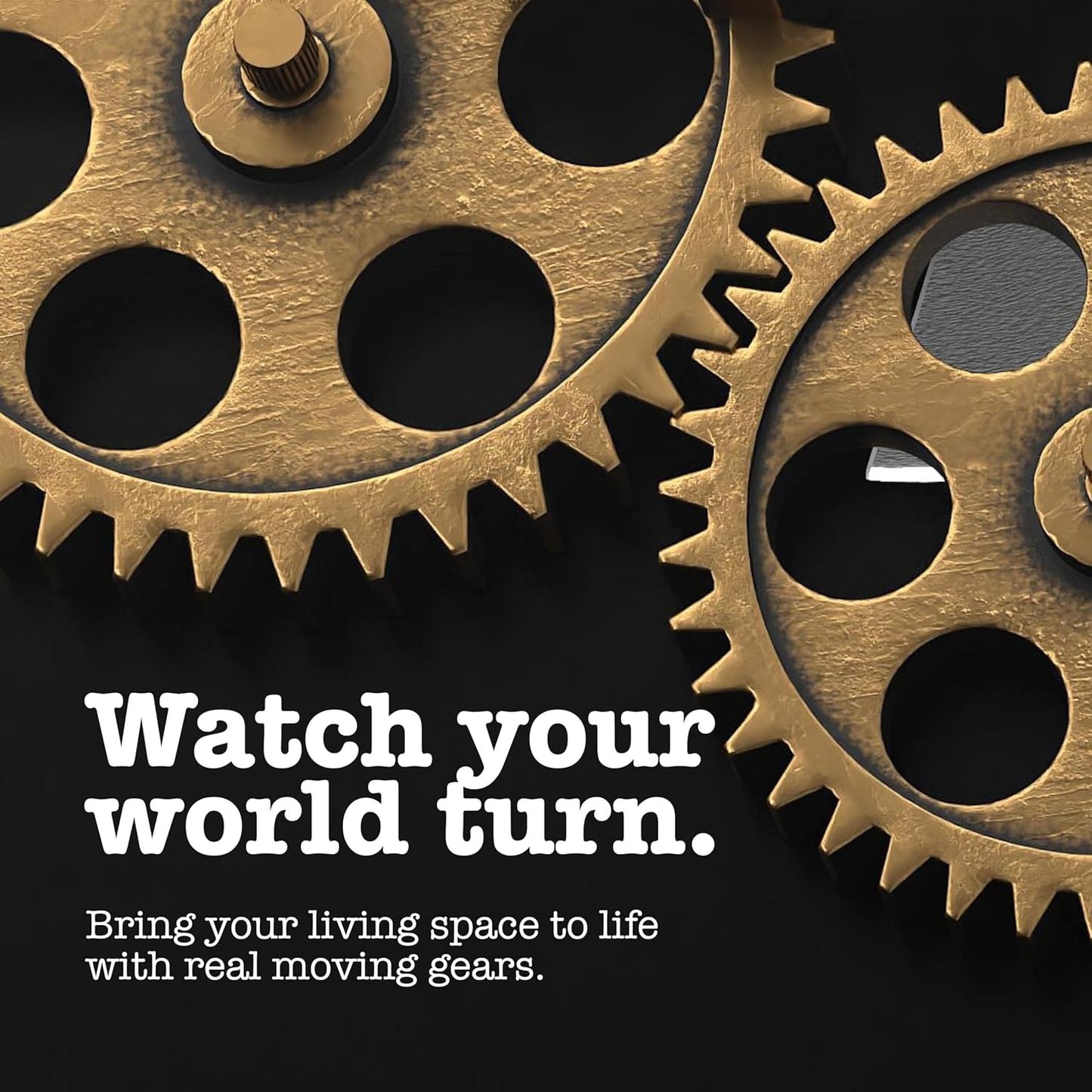 Large Rustic Gear Wall Clock – Vintage Farmhouse Iron Frame (30”)