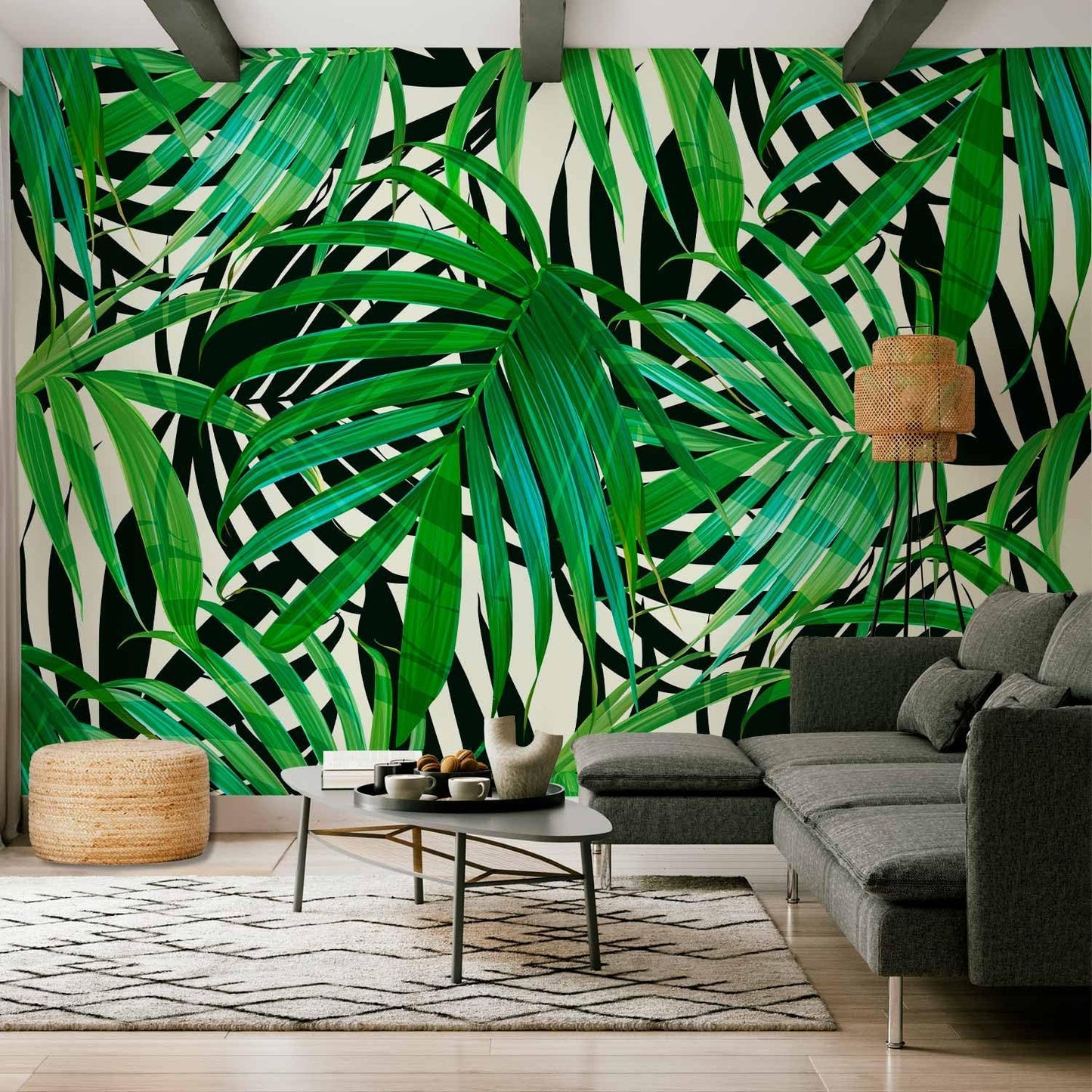 artgeist Wall Mural Tropical 177"x124" XXL Peel and Stick Self-Adhesive Wallpaper Removable Large Sticker Foil Wall Decor Print Picture Image Design