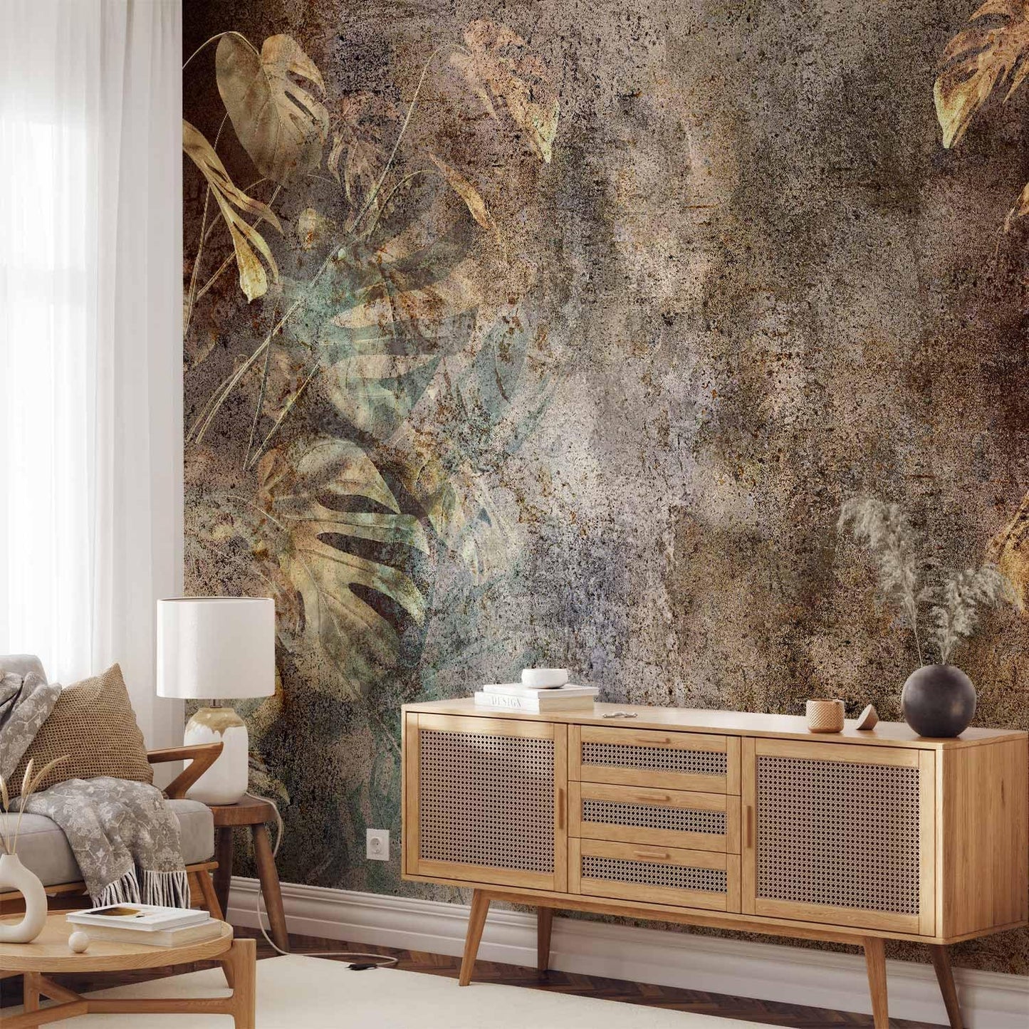 artgeist Premium Wall Mural Monstera 138x101 in - Non-Woven Wallpaper Fleece Wall Decor Photo Print Picture Image Design Nature Botanical Abstract Plants b-C-0859-a-a