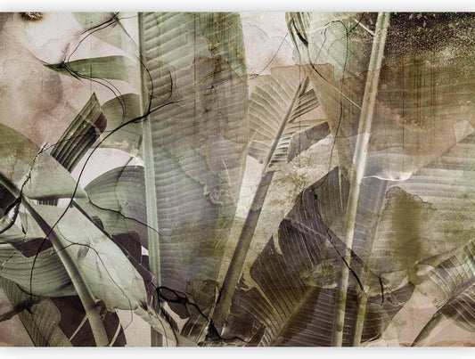 artgeist Premium Wall Mural Tropical Leaves 138x101 in - XXL Non-Woven Wallpaper Fleece Wall Decor Photo Print Picture Image Design Plant Jungle Nature Like Painted b-C-0776-a-a