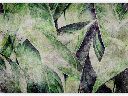 artgeist Premium Wall Mural Tropical Leaves 138x101 in - XXL Non-Woven Wallpaper Fleece Wall Decor Photo Print Picture Image Design Jungle Nature Botanical b-C-0844-a-a