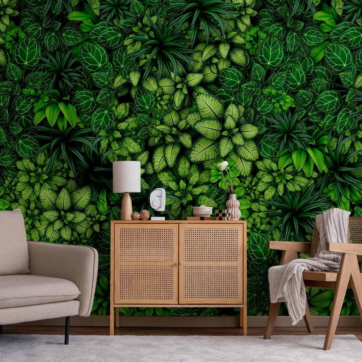 artgeist Premium Wall Mural Plants 98x69 in - XXL Non-Woven Wallpaper Fleece Wall Decor Photo Print Picture Image Design Nature Botanics Tropical Leaves b-B-0601-a-a