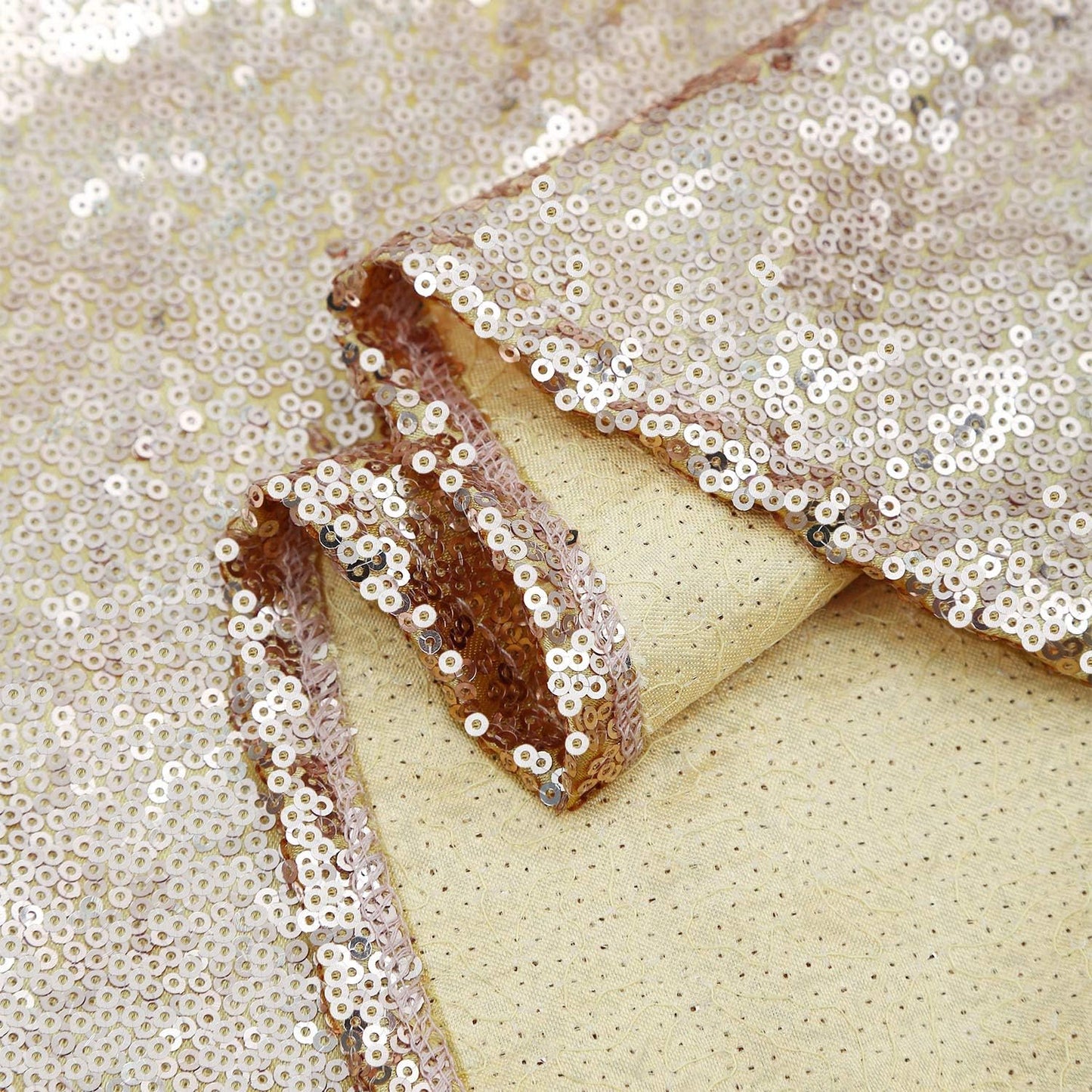 Champagne Gold Christmas Tree Skirt 48 Inch Sequin Large Tree Skirt for Christmas Decorations