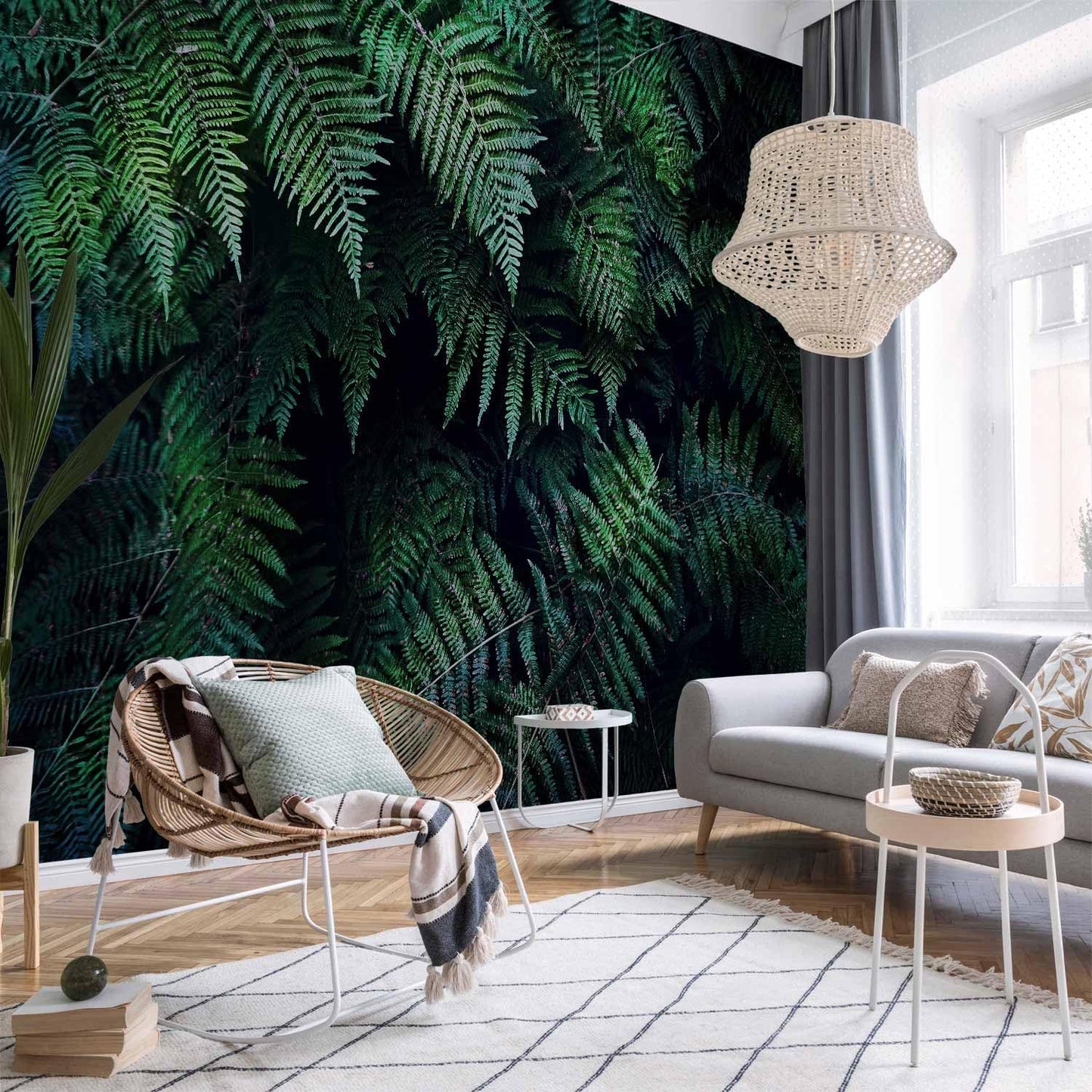 artgeist Wall Mural 3D Effect 135x101 in - XXL Peel and Stick Self-Adhesive Wallpaper Removable Large Sticker Foil Wall Decor Print Picture Image Design - Tropical Leaves b-C-0564-a-a