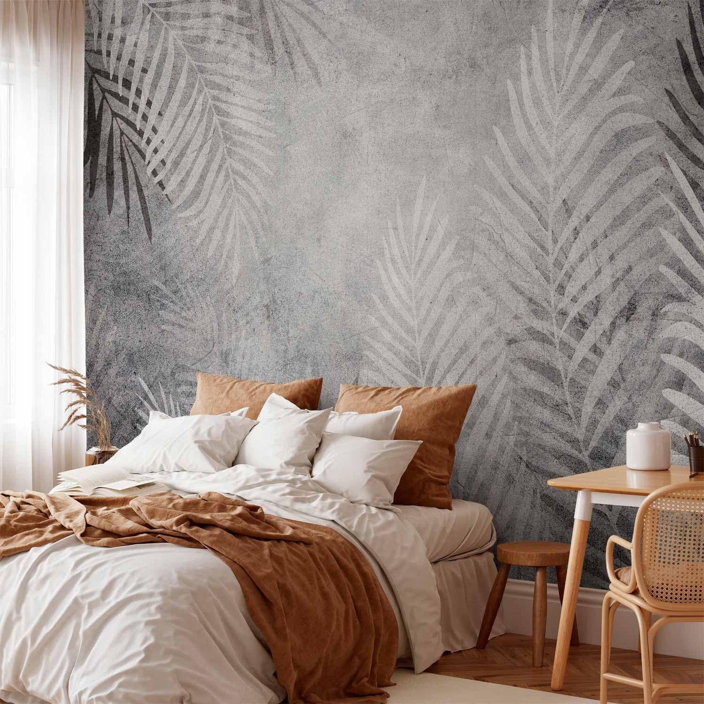artgeist Premium Wall Mural Leaves 157"x110"XXL Non-Woven Wallpaper Fleece Wall Decor Photo Print Picture Image Design Palm Abstract Nature Botanical b-C-0855-a-a