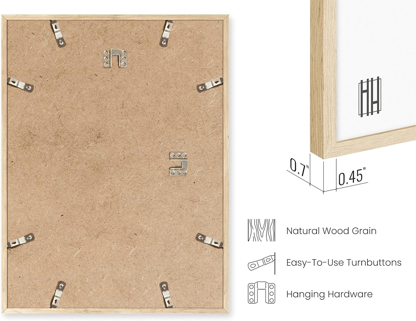 HAUS AND HUES 8x10 Frames Set of 6, Wood Picture Frames 8x10, 8x10 Picture Frame Set of 6, Wooden Picture Frames 8x10, 8x10 Picture Frame Set, 8x10 Frames, 8x10 Picture Frame Pack, 8x10 Poster Frame